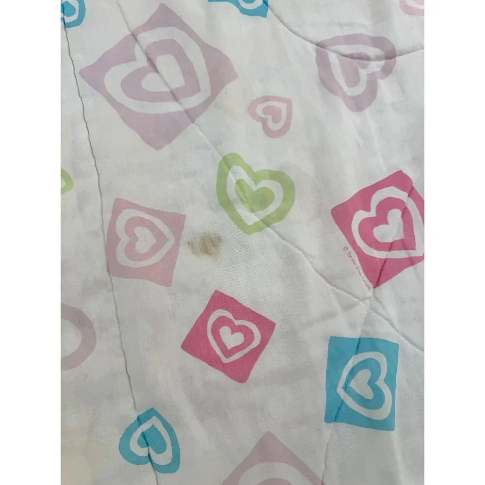 AS-IS Vintage 80s/90s Disney Minnie Mouse Daisy Duck Twin Comforter Pastel Heart